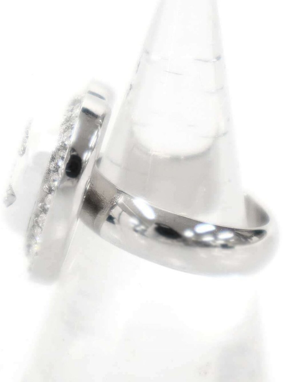 Chanel Faux Pearl CC Logo Ring Silver - Picture 3 of 7